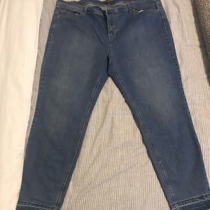 Forever 21 Plus Size Skinny Jeans. (Frayed Bottom)